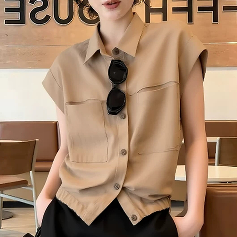 품격 숙련 된 POLO 칼라 여성 셔츠 여름 2026 년 새로운 패션 작은 대중 반팔 프랑스식 고급 센스 셔츠
