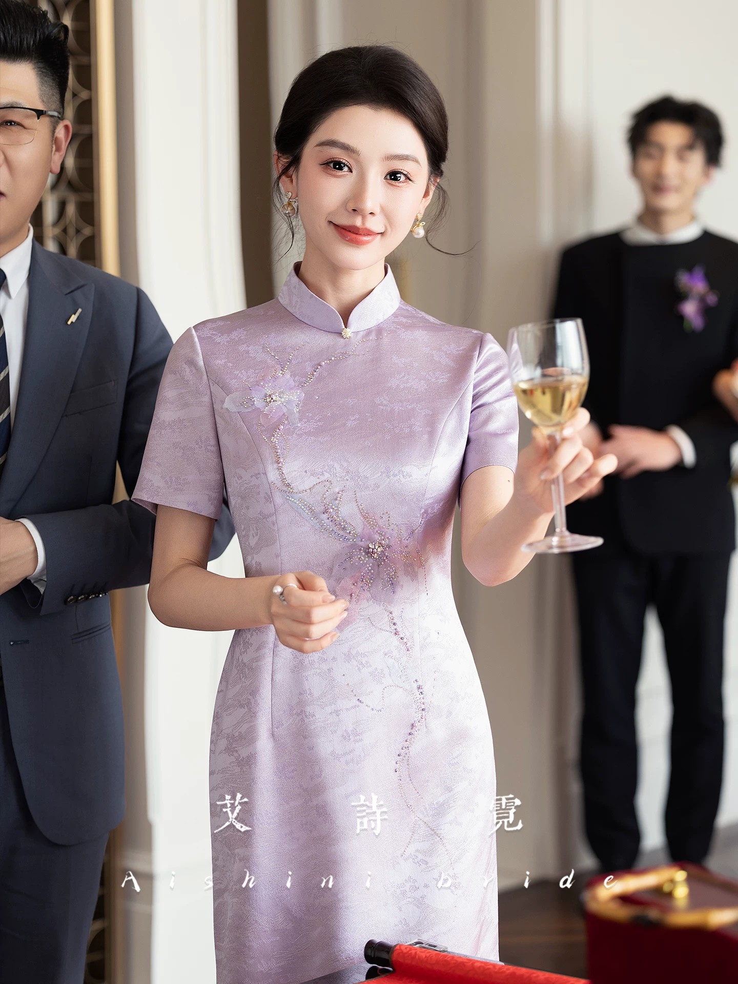 안녕하세요. 엄마 결혼 연회 이브닝 드레스 부드러운 편안함 2026 안녕하세요. 시어머니 결혼식 토스트 서비스 여름