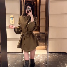 批发时尚英伦宽松女士风衣2025秋季新款中长款外套潮