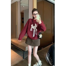 批发秋冬穿搭一整套女2025新款慵懒风绵羊绒针织毛衣半身<b class='q'>裙</b>减龄两件套