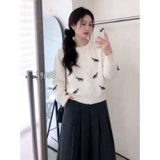 批发BADX正品25冬季卡通刺绣毛衣<b class='q'>针织</b><b class='q'>开衫</b>女韩系圆领长袖短款外套上衣