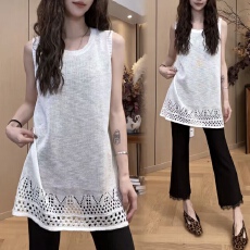 批发时尚洋气显瘦镂空设计感<b class='q'>裙</b>子2026早春新款小个子百搭背心连衣<b class='q'>裙</b>女