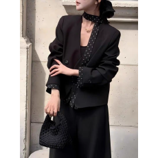 批发2026春秋季新品<b class='q'>西装</b>外套带飘带洋气宽松休闲廓形西服