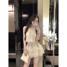 批发JustQin银河遐想2026新款夏装性感短<b class='q'>裙</b>显瘦气质珍珠连衣<b class='q'>裙</b>女