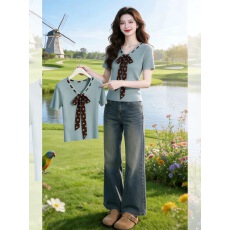 批发新款针织T恤