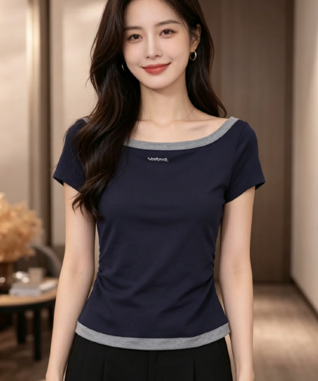 여름 새로운 달콤함 품격 슬림해 보이는 t