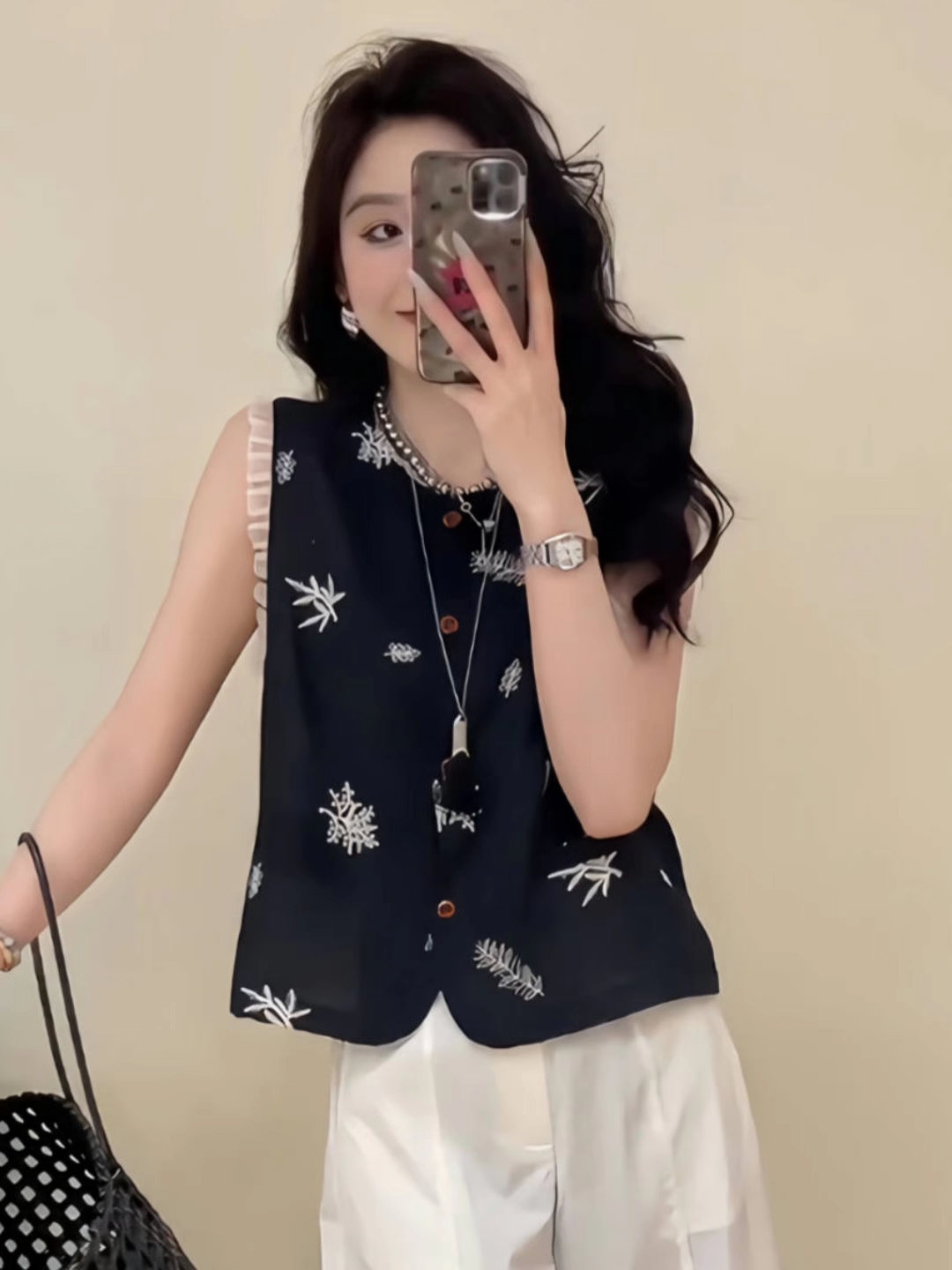 유럽 상품 새로운 무거운 작업 자수 레이스 품격 맨위 조끼