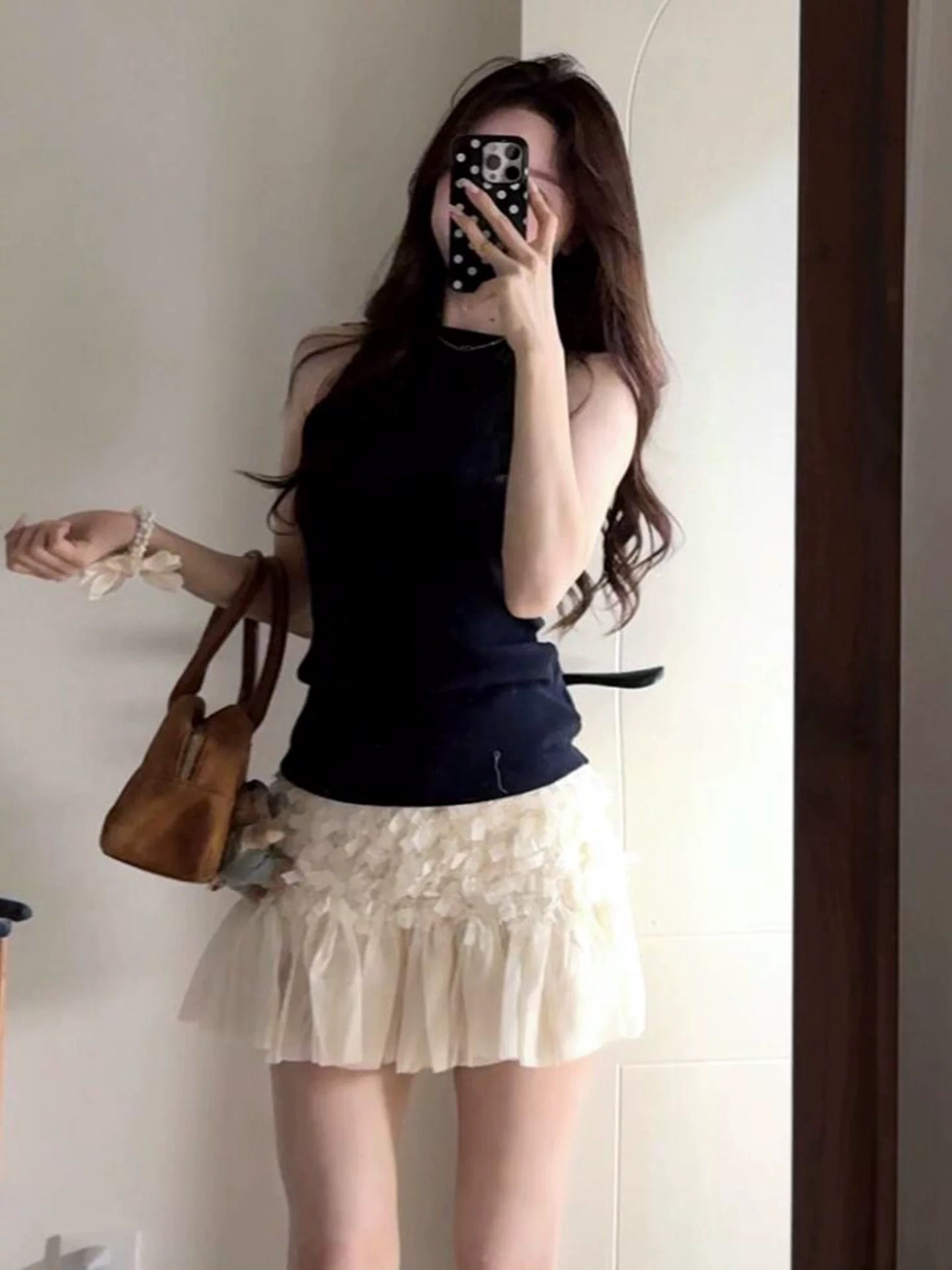 한 부서 레트로 패치워크 해군 민소매 풀오버 조끼 여성 여름 몸매 가꾸기 슬림해 보이는 핫걸 캐주얼 다용도 맨위