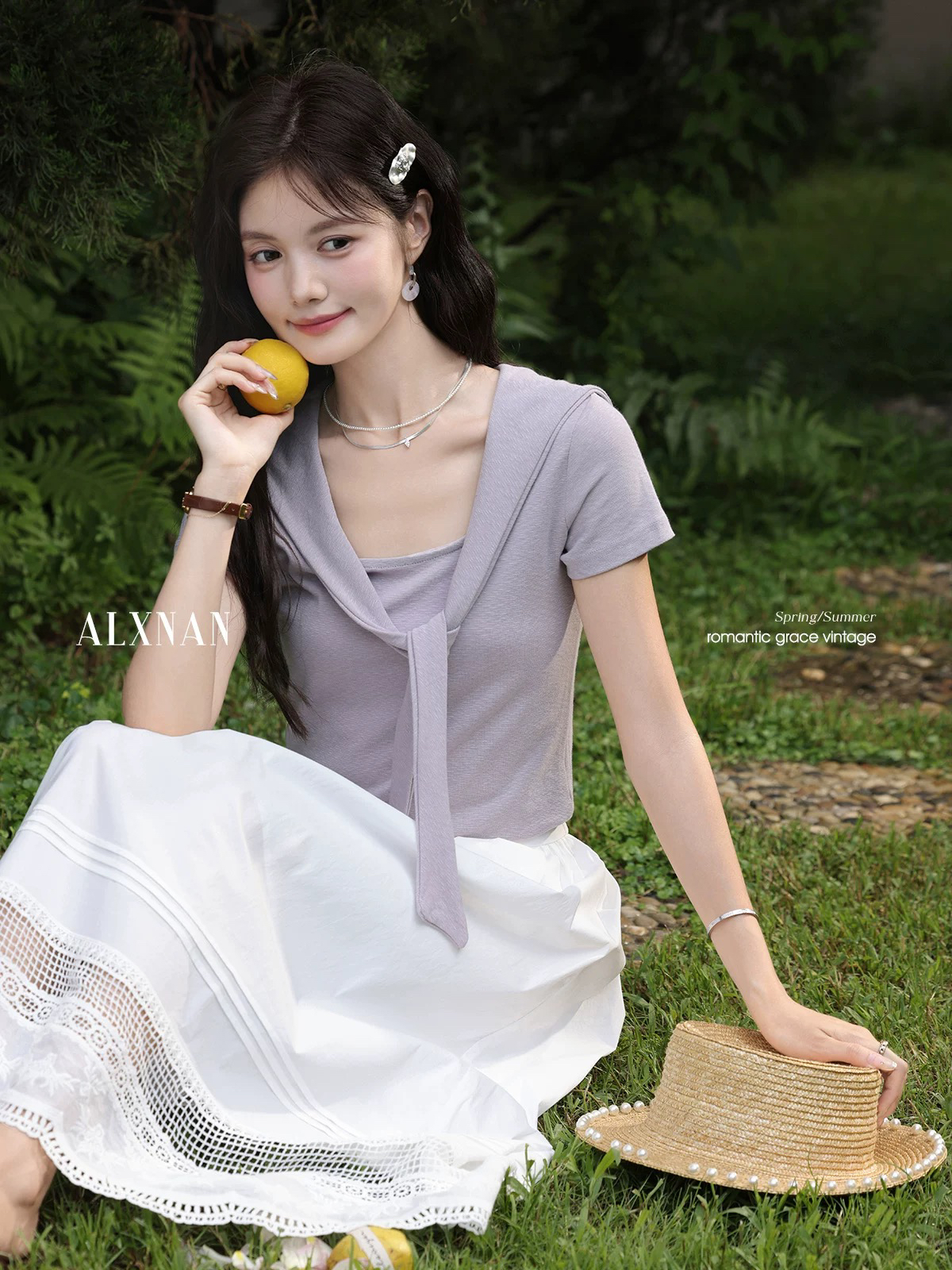반팔 티셔츠 여성 여름 새로운 디자인 센스 작은 대중 숄 몸매 가꾸기 보라색 맨위