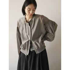 批发光泽感 薄透 螺纹拼接 休闲上衣 <b class='q'>棒球</b>防晒空调开衫日韩