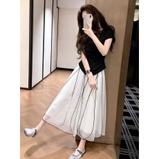 批发2026夏装穿搭一整套夏季巨好看漂亮不规则上衣半身<b class='q'>裙</b>两件套装女