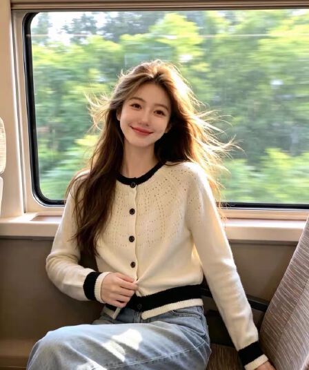 보존 섹션 추천 부드러운 바람 배색 홀로우 아웃 긴팔 니트 오픈 가디건 여성 2026 새로운 캐주얼 다용도 맨위