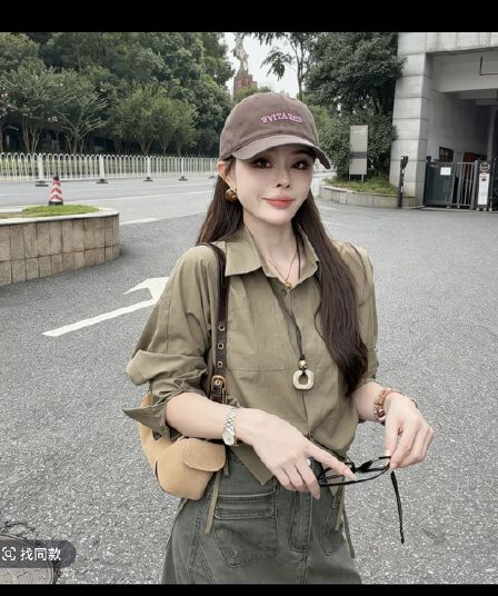 2026 이른 가을 새로운 한 부서 다용도 디자인 센스 펌프 로프 조정 루즈핏 슬림해 보이는 셔츠