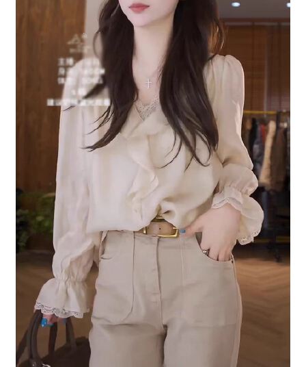 boxue 구름 이순신 조기 가을철 실크 고급 센스 통기성 프릴 빛 럭셔리 맨위