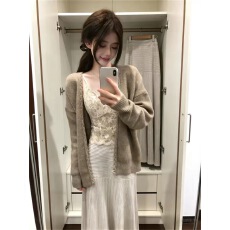 批发法舒适休闲风潮式<b class='q'>蕾丝</b>吊带背心针织开衫半身裙女早秋显瘦三件套装