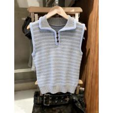 批发实拍韩系爆款穿搭马甲女<b class='q'>背心</b>上衣春冬新款翻领无袖软糯针织马甲