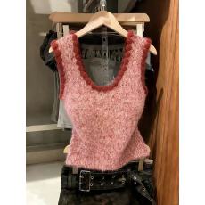 批发实拍针织吊带<b class='q'>背心</b><b class='q'>马甲</b>女时髦洋气新款外穿无袖外搭叠穿短款上衣秋