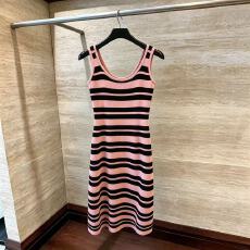 批发实拍条纹<b class='q'>甜美</b>风针织吊带连衣裙女夏季新款性感修身包臀裙chic
