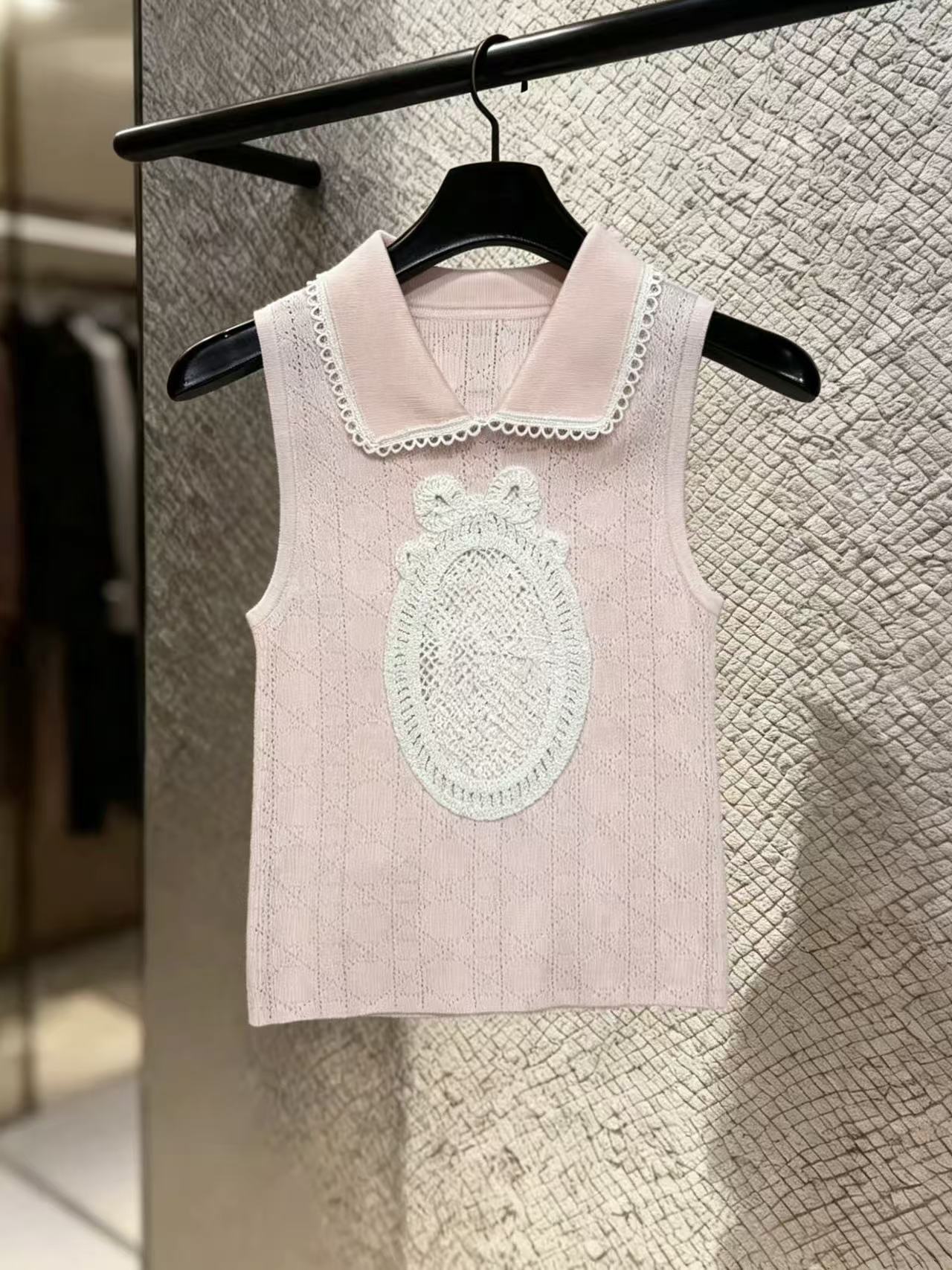 실사 명문 여성 천 골드 순수한 욕망 바람 베이비 칼라 자수 조끼 여성 여름 학원 연령 감소 몸매 가꾸기 민소매 맨위 chic