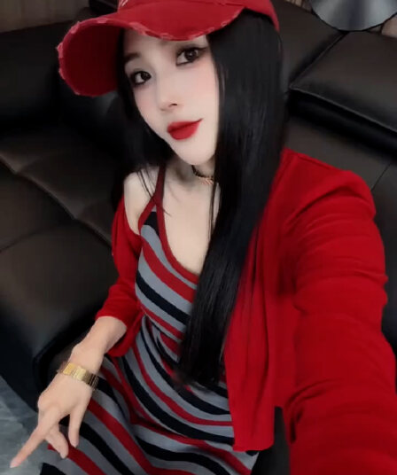 세련된 로얄 자매 팬 디자인 센스 투피스 세트 빨간색 얇은 스타일 오픈 가디건 섹시함 스트라이프 슬립 드레스 캐주얼 세트