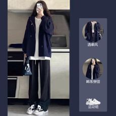 批发时尚网红运动服套装女<b class='q'>春</b>秋季学生韩版宽松显瘦卫衣休闲两件套