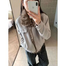 批发美式毛毛拼接立领加绒甜酷宽松休闲加厚叠穿秋冬款短外套情侣夹克