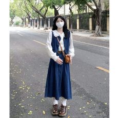 批发2026春秋新款小个子牛仔马甲外套女显瘦<b class='q'>半身裙</b>长裙子套装三件套女