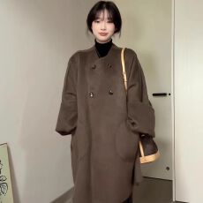 批发秋冬复古双面呢<b class='q'>大</b>衣<b class='q'>外套</b><b class='q'>女</b>2026新款小个子气质保暖高级感上衣
