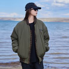 批发韩系东大门情侣款美式复古飞行员夹克新款棉服女冬季宽松棉衣<b class='q'>外套</b>