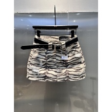 批发2026春夏新款美式高街斑马纹牛仔<b class='q'>短裙</b>女破洞小众潮酷风A字半身裙