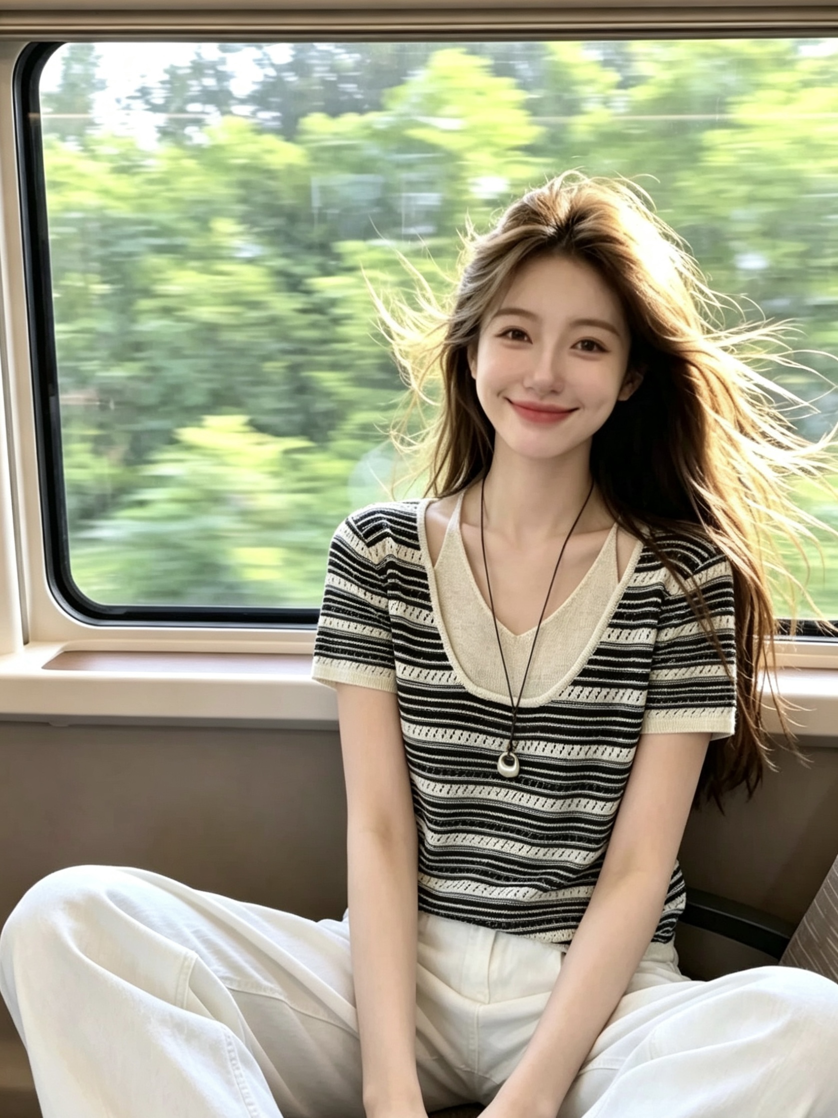 잠금 해제 작은 대중 스타일 한 부서 페이크 레이어드 스트라이프 반팔 니트 맨위 여성 여름 외국 가스 슬림해 보이는 티셔츠 작은 셔츠