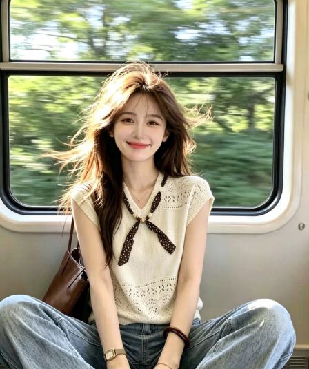 프랑스식 V넥 레이스업 홀로우 아웃 민소매 니트 스웨터 여성 여름 새로운 고급 센스 슬림해 보이는 맨위
