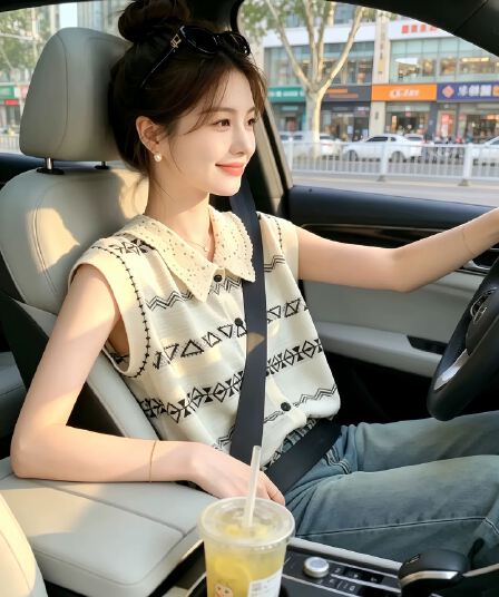 베이지 색 몸매 가꾸기 베이비 칼라 캐미솔 2026 여름 한 부서 아니요 명중 섹션 여름 착용 가져 가라. 레트로 맨위