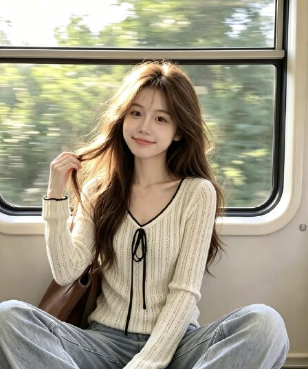 인사이드 가져 가라. 새로운 즐겨 찾기 2026 이른 가을 새로운 한 부서 프릴 배색 여성 나비 넥타이 디자인 홀로우 아웃