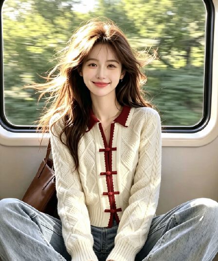 새로운 중식 국풍 패치워크 색상 니트 스웨터 스웨터 여자 2026 새로운 초기 가을 고급 센스 슈퍼 잘 생긴 맨위