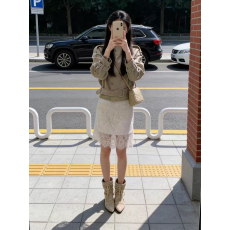 批发2026年<b class='q'>春</b>夏新款时尚气质高级感高腰显瘦重工蕾丝修身A字半身裙女