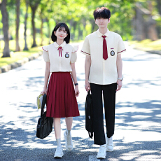 批发实拍出货中 实拍<b class='q'>情侣装</b>衬衫毕业服学生班服套装jk制服女
