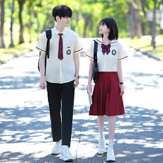 批发出货中 实拍情侣装高中生衬衫表演服<b class='q'>演出服</b>毕业学生班服JK制服