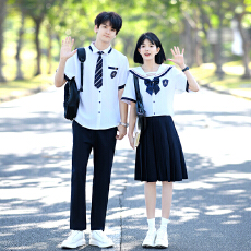 批发出货中 实拍情侣装高中生衬衫表演服<b class='q'>演出服</b>毕业学生班服JK制服