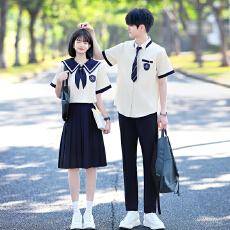 批发已出货  实拍情侣装高中生衬衫表演服<b class='q'>演出服</b>毕业学生班服JK制服