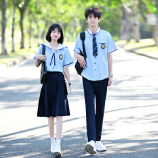 批发出货中 实拍情侣装高中生衬衫表演服<b class='q'>演出服</b>毕业学生班服JK制服