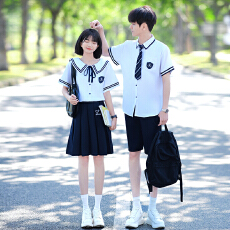 批发出货中 实拍情侣装高中生衬衫表演服<b class='q'>演出服</b>毕业学生班服JK制服