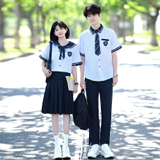 批发出货中 实拍情侣装高中生衬衫表演服<b class='q'>演出服</b>毕业学生班服JK制服
