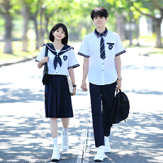 批发已出货 实拍情侣装高中生衬衫表演服<b class='q'>演出</b>服毕业学生班服JK制服