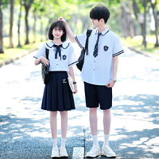 批发出货中 实拍情侣装高中生衬衫表演服<b class='q'>演出服</b>毕业学生班服JK制服