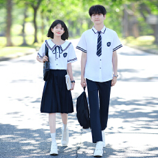 批发已出货  实拍情侣装高中生衬衫表演服<b class='q'>演出</b>服毕业学生班服JK制服