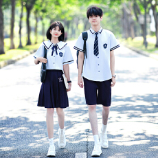 批发出货中 实拍情侣装高中生衬衫表演服<b class='q'>演出服</b>毕业学生班服JK制服