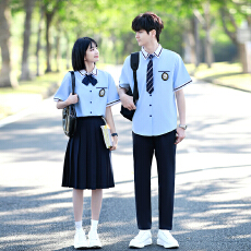 批发出货中 实拍情侣装高中生衬衫表演服演出服毕业学生班服JK制服