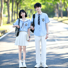 批发已出货 实拍情侣装高中生衬衫表演服<b class='q'>演出服</b>毕业学生班服JK制服