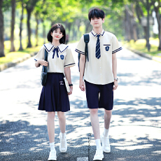 批发大量有货 实拍情侣装高中生衬衫表演服<b class='q'>演出服</b>毕业学生班服JK制服